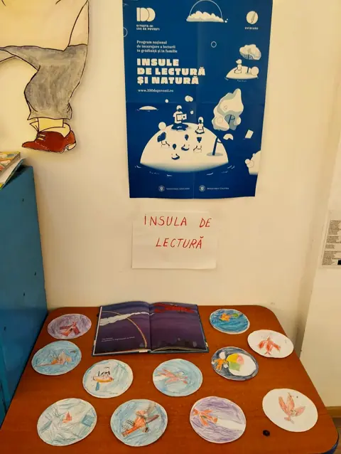 „Insula de lectură”, afiș și lucrări