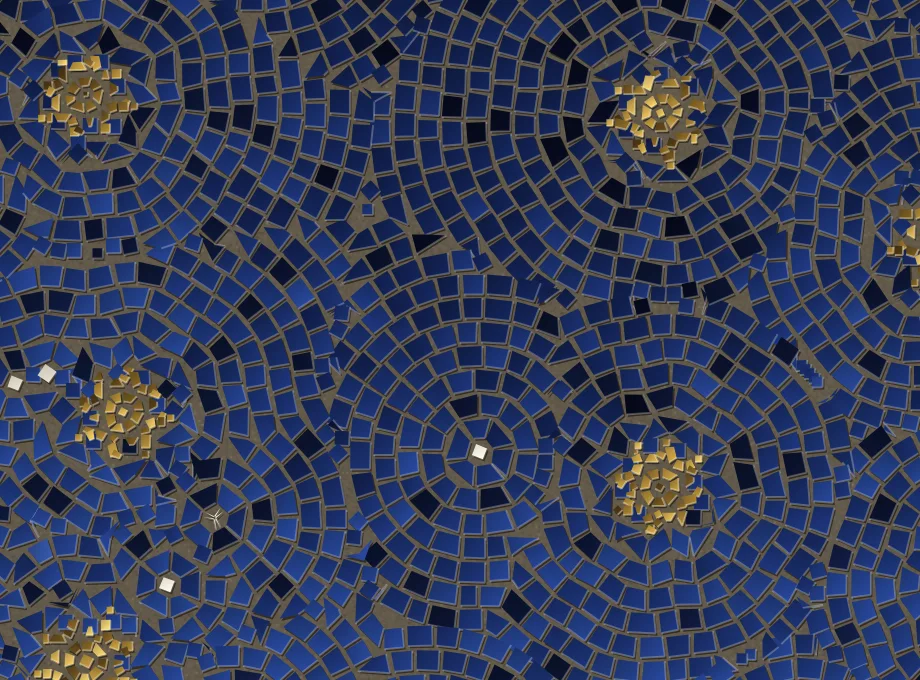 Where two ripples meet, pieces are cut to fit