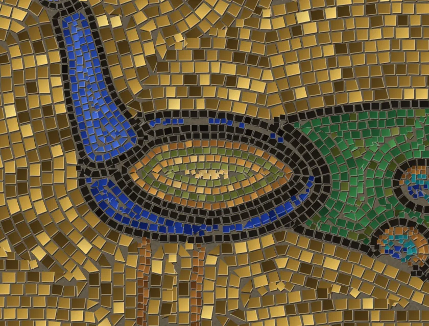 Wing in bronze and olive rows