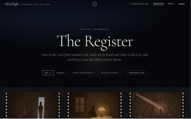 AFTERLIGHT, register page, frame 5
