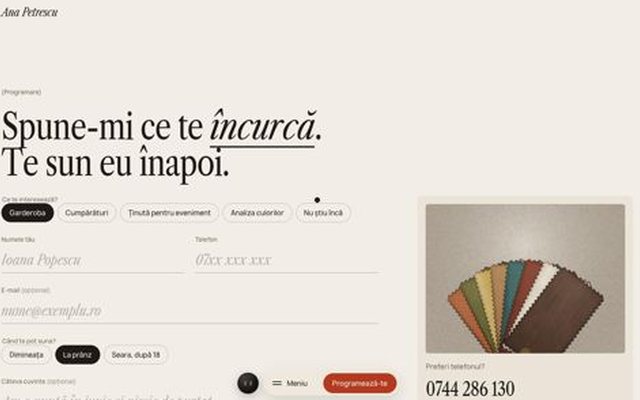 Ana Petrescu, programare page, frame 8