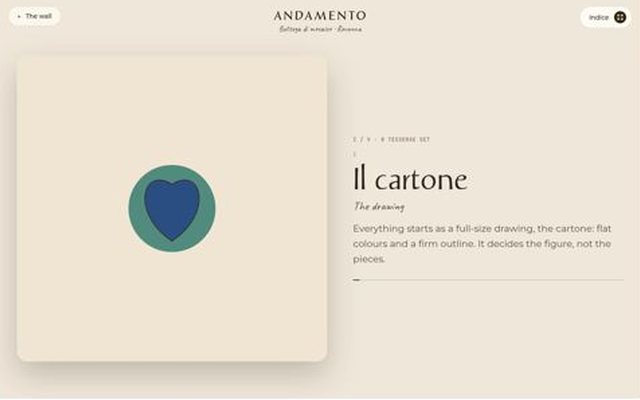 ANDAMENTO, bottega page, frame 2
