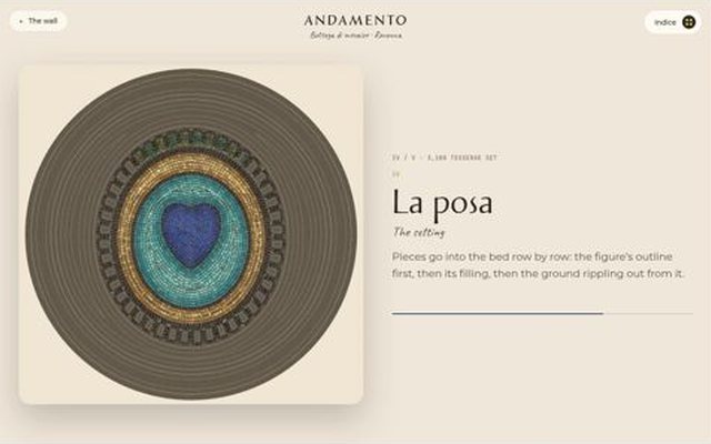 ANDAMENTO, bottega page, frame 3