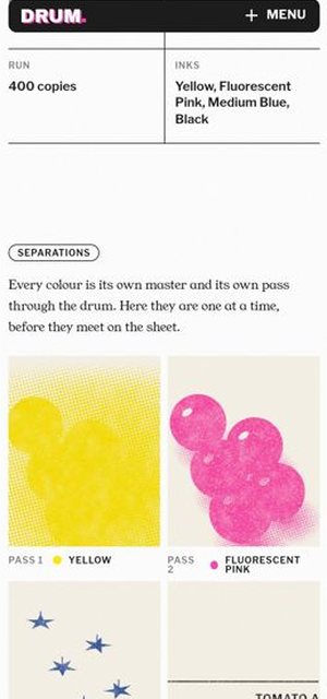 DRUM Riso on a phone, print page