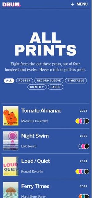 DRUM Riso on a phone, prints page