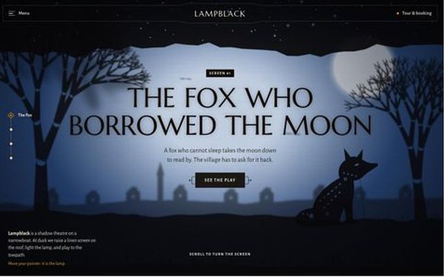LAMPBLACK, index page, frame 1