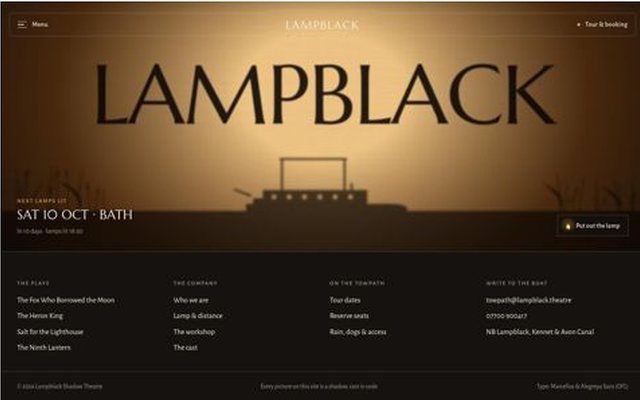 LAMPBLACK, index page, frame 6