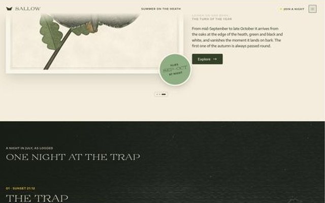 SALLOW, index page, frame 2