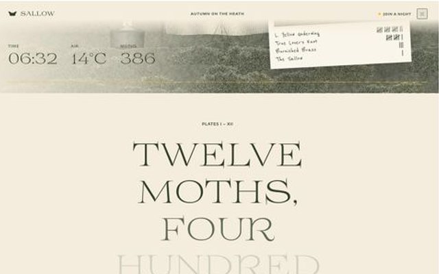 SALLOW, index page, frame 3