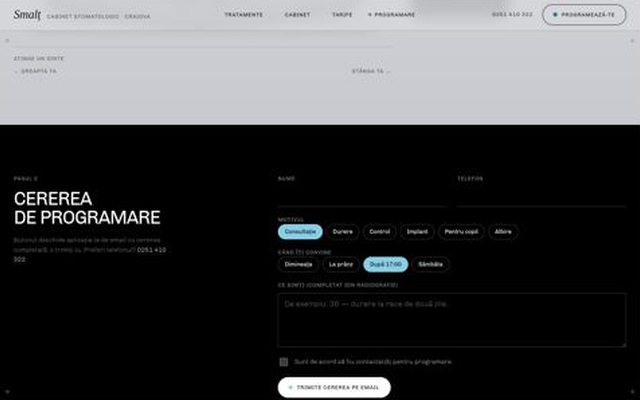 SMALȚ, programare page, frame 8