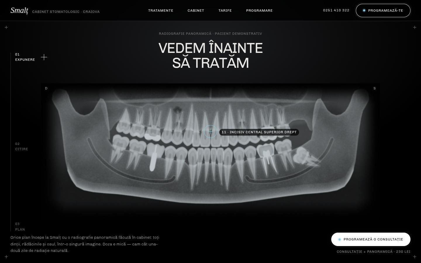 SMALȚ home page at 1440 × 900