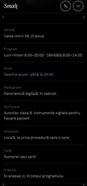 SMALȚ on a phone, index page