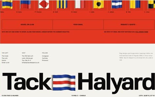 Tack & Halyard, code page, frame 6
