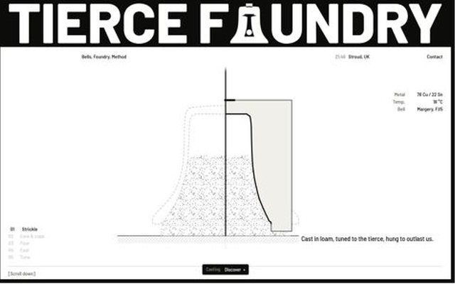 Tierce Foundry, index page, frame 1