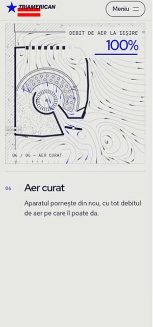 Triamerican on a phone, index page