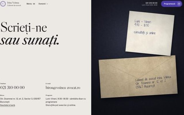 VOINEA, contact page, frame 8
