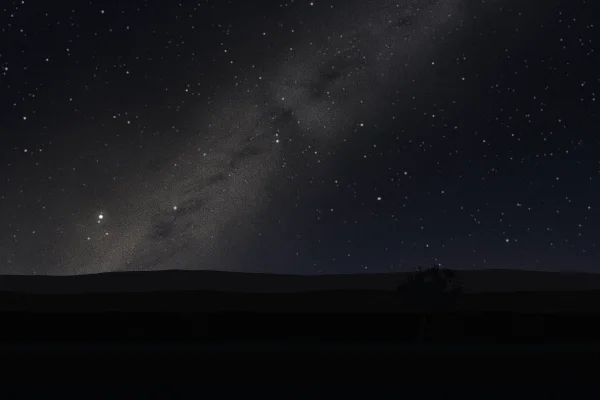 Bortle class 2 sky over the same field