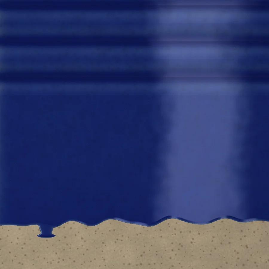 Detail of tile 019: thrown grooves and the dip line