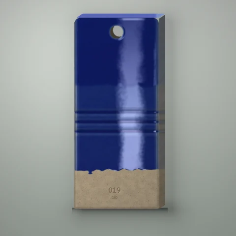Test tile 019, Cobalt Gloss: gloss