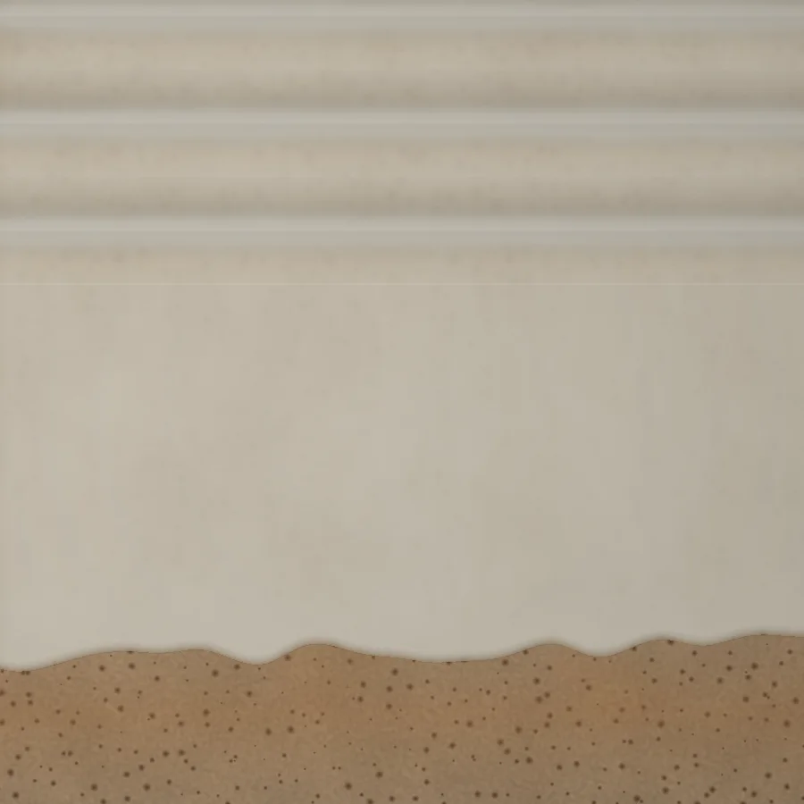Detail of tile 013: thrown grooves and the dip line