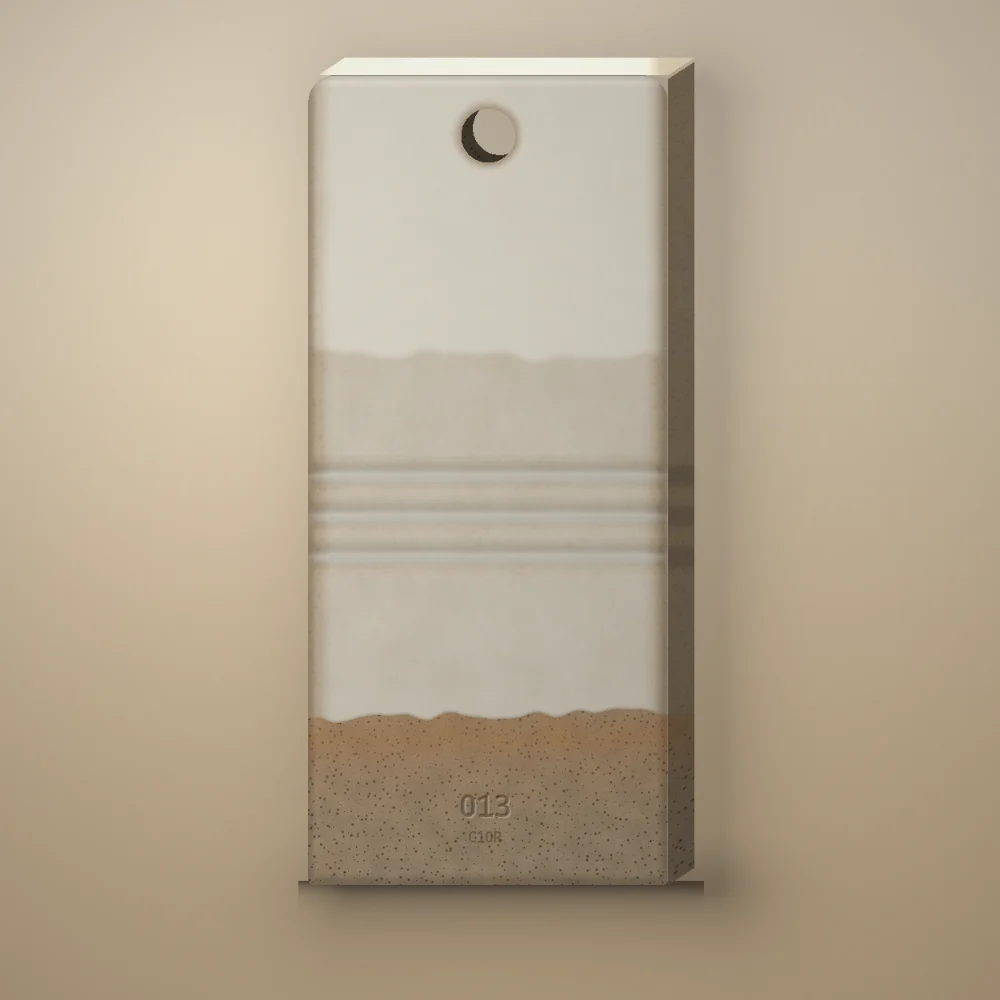 Test tile 013, Dolomite Matte, fired: matte, buttery
