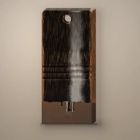 Test tile 005, Hare's Fur: gloss, fur streaks