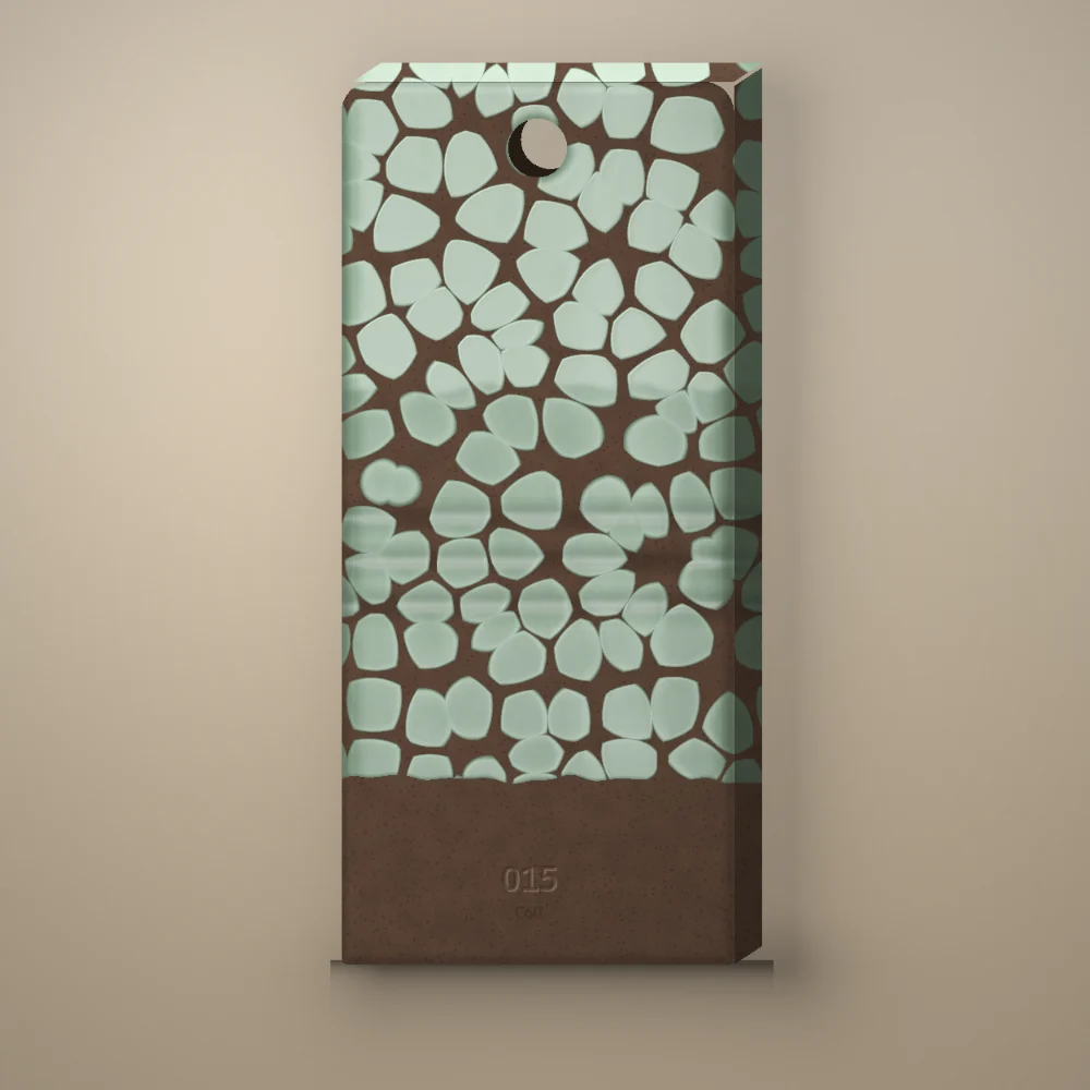 Test tile 015, Lichen Crawl, fired: dry, crawled