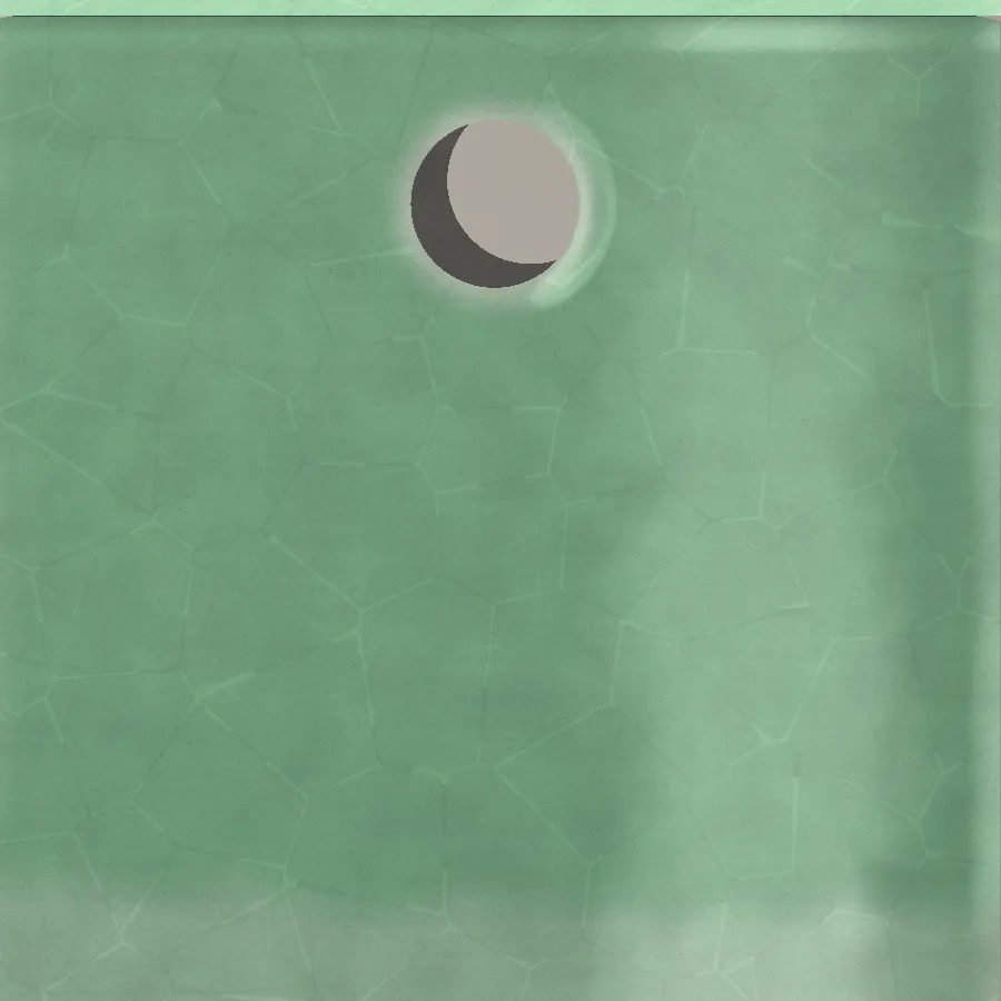 Close-up of tile 001 near the hanging hole