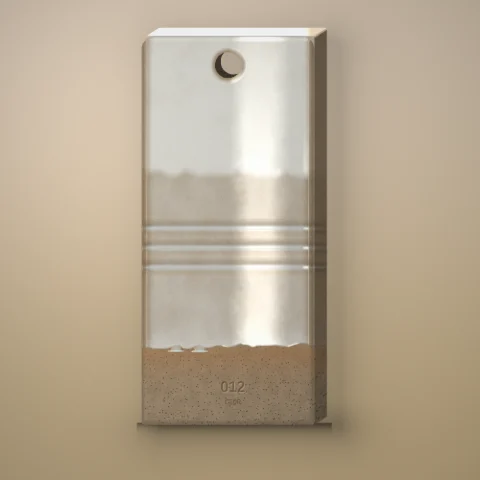 Test tile 012, Nuka White: opal satin