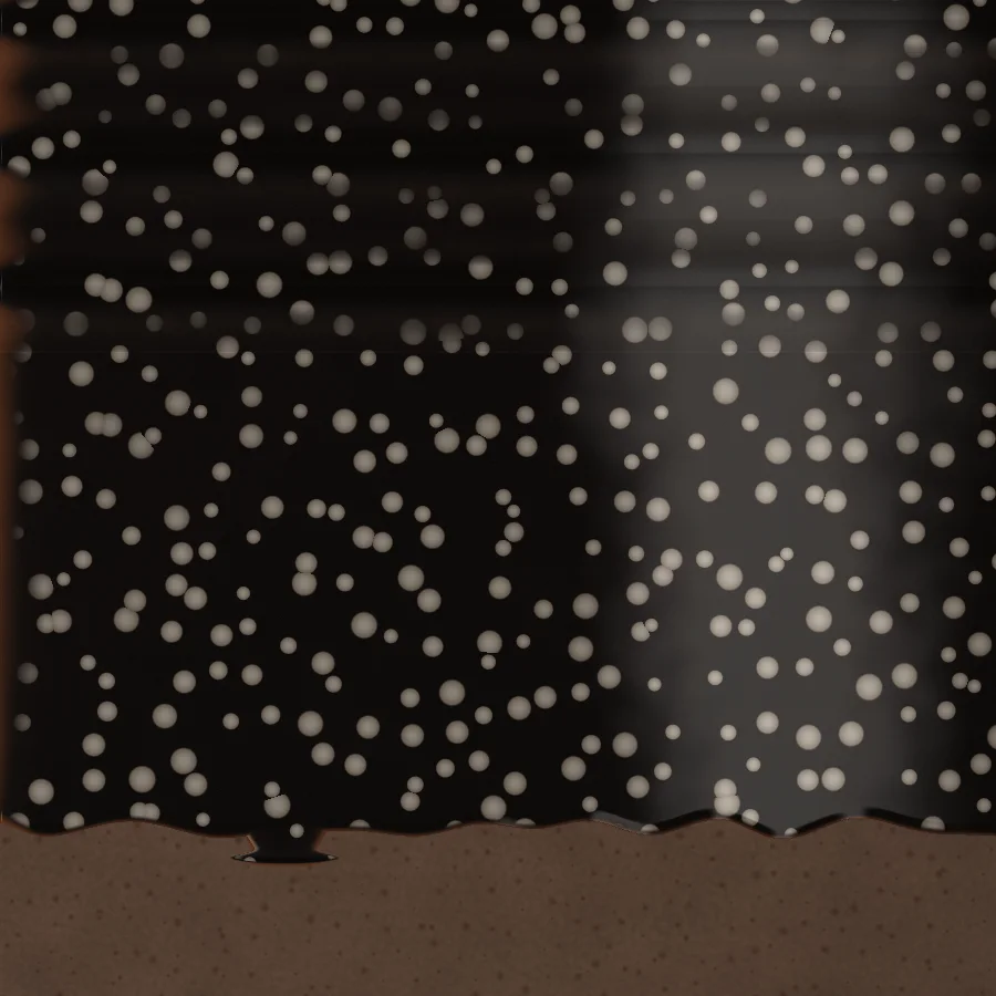 Detail of tile 006: thrown grooves and the dip line