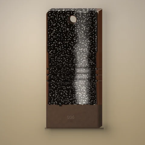 Test tile 006, Oil Spot: gloss, silver spots