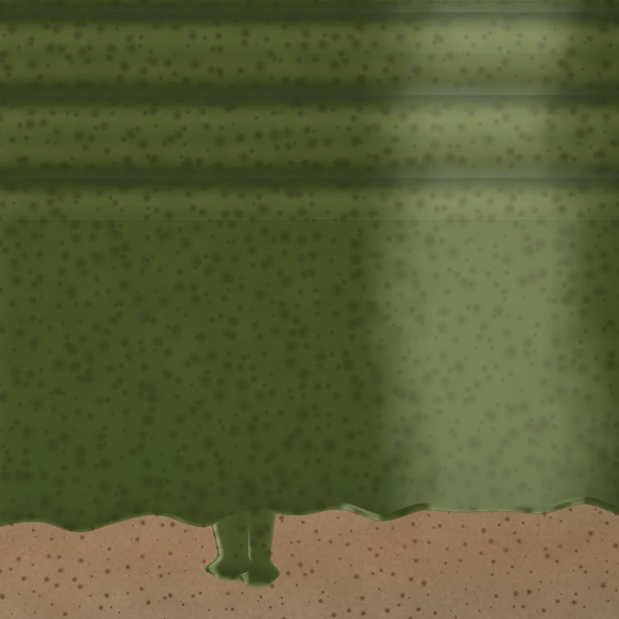 Detail of tile 003: thrown grooves and the dip line