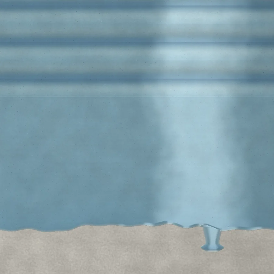 Detail of tile 002: thrown grooves and the dip line