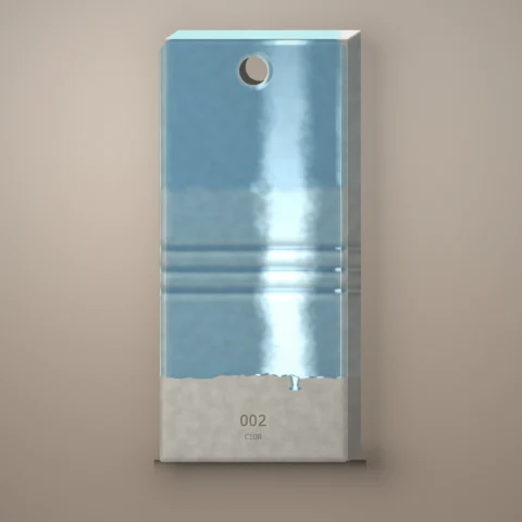 Test tile 002, Qingbai Blue: gloss