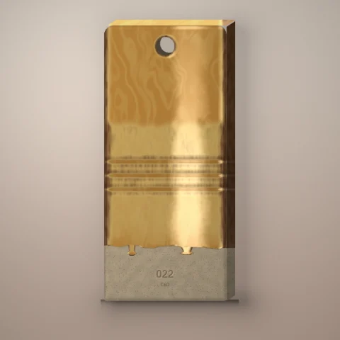 Test tile 022, Rutile Ochre: satin, streaked