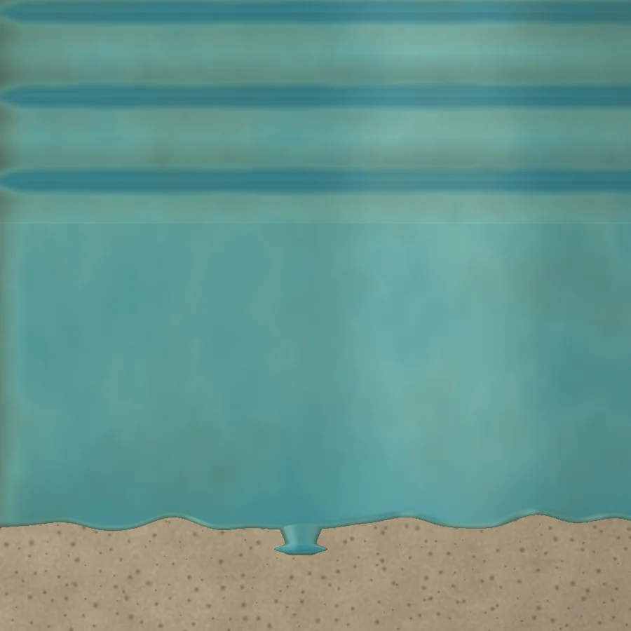 Detail of tile 023: thrown grooves and the dip line