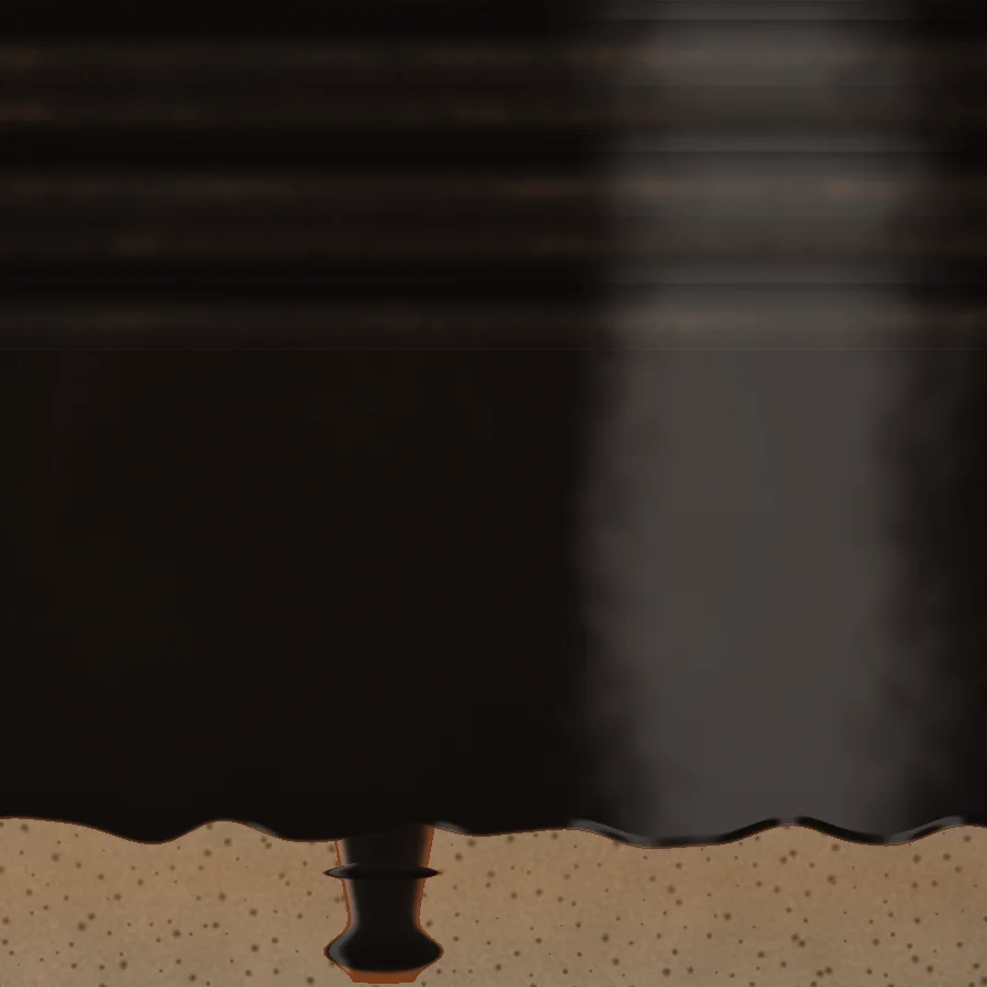 Detail of tile 004: thrown grooves and the dip line