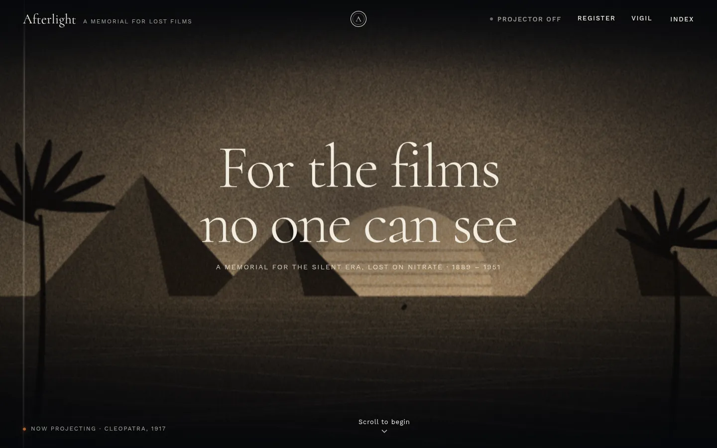 AFTERLIGHT: the first screen