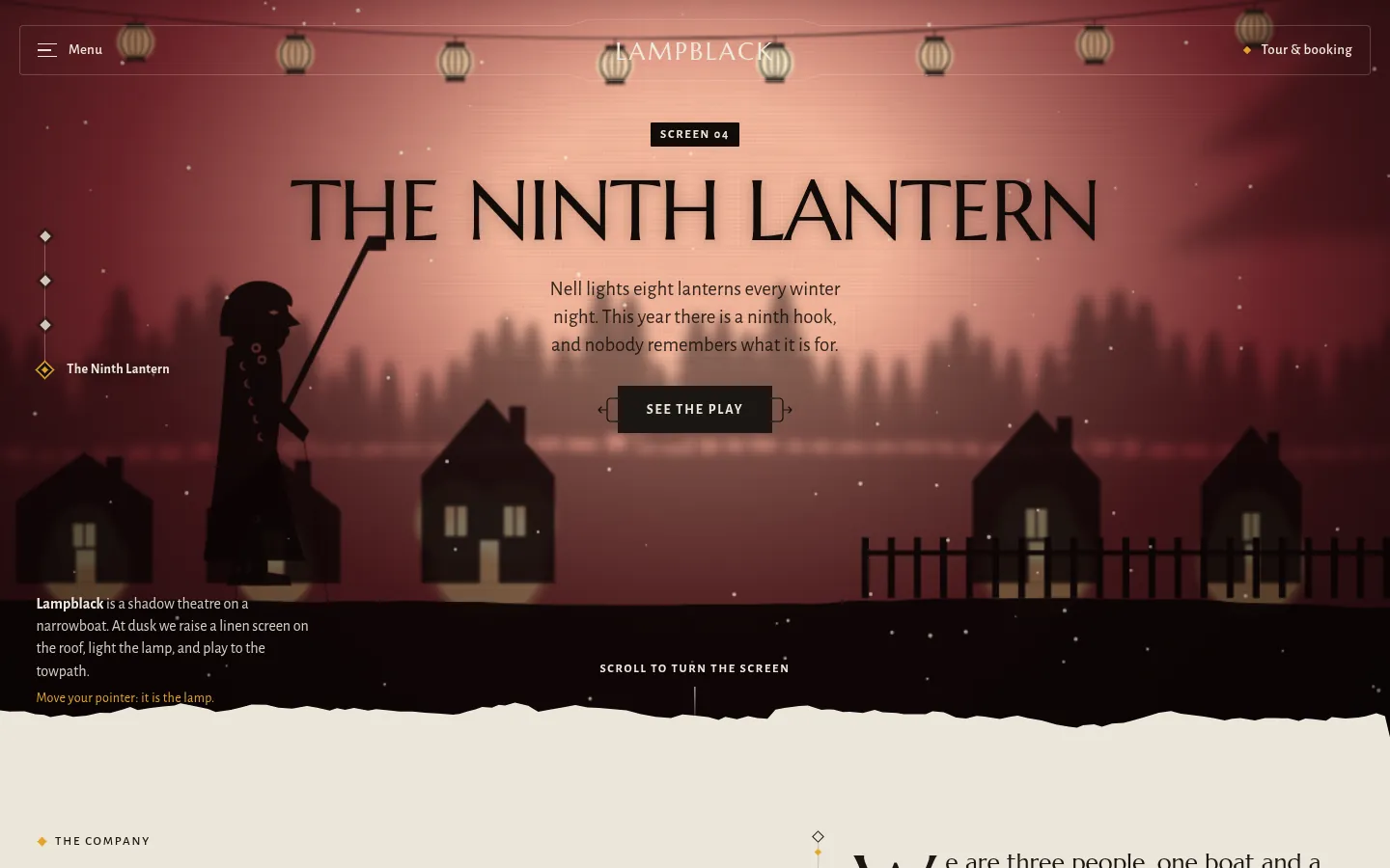 LAMPBLACK: a screen further down the page