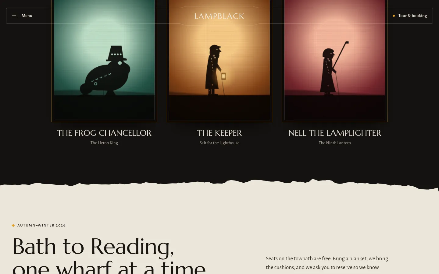 LAMPBLACK: a screen further down the page