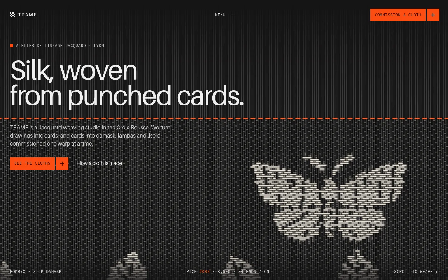 TRAME: the first screen