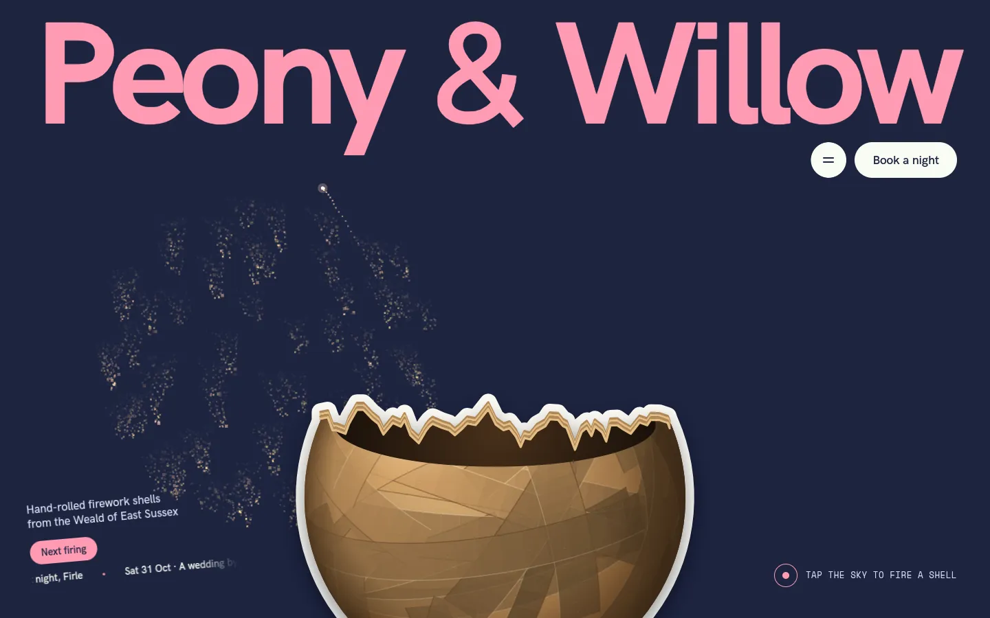 PEONY & WILLOW: the first screen
