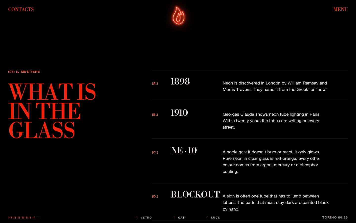 FIAMMA: a screen further down the page