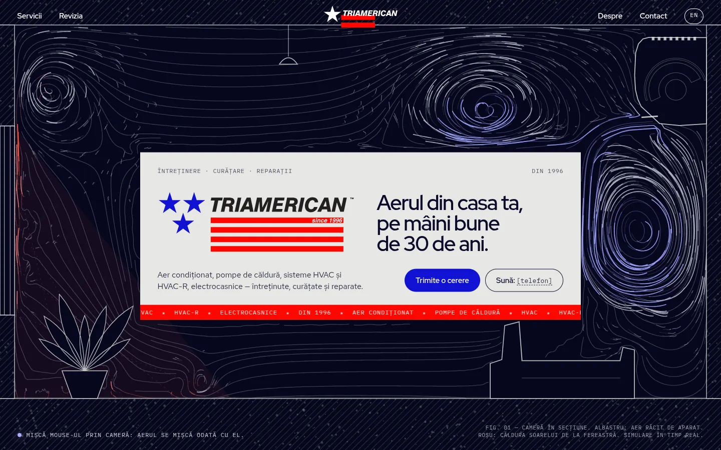 TRIAMERICAN: the first screen