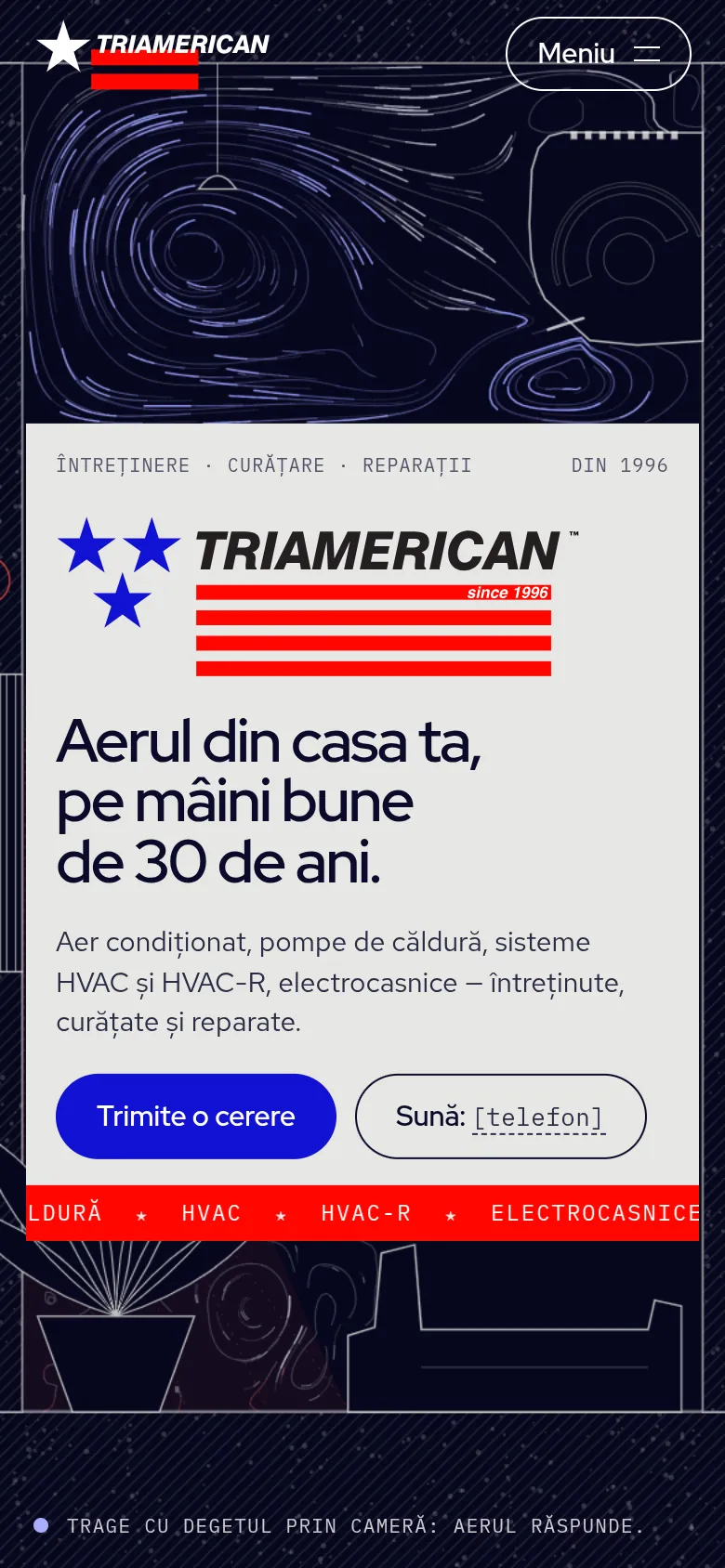TRIAMERICAN: the first screen on a phone