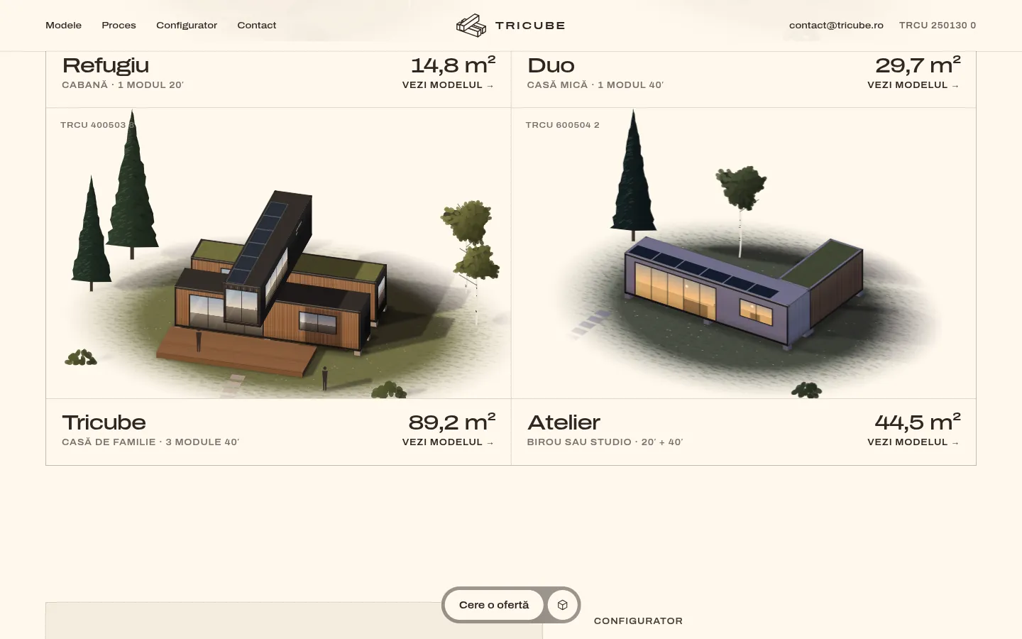 TRICUBE: a screen further down the page