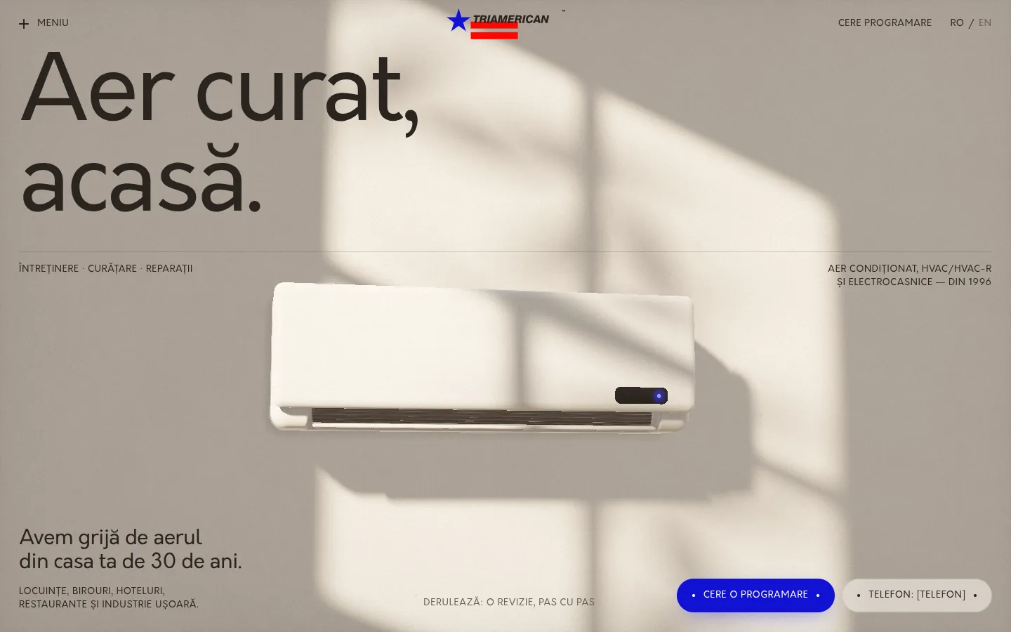 TRIAMERICAN „Porțelan”: the first screen