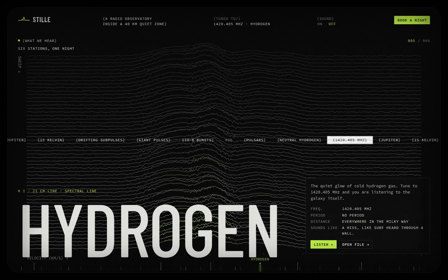 STILLE: a screen further down the page