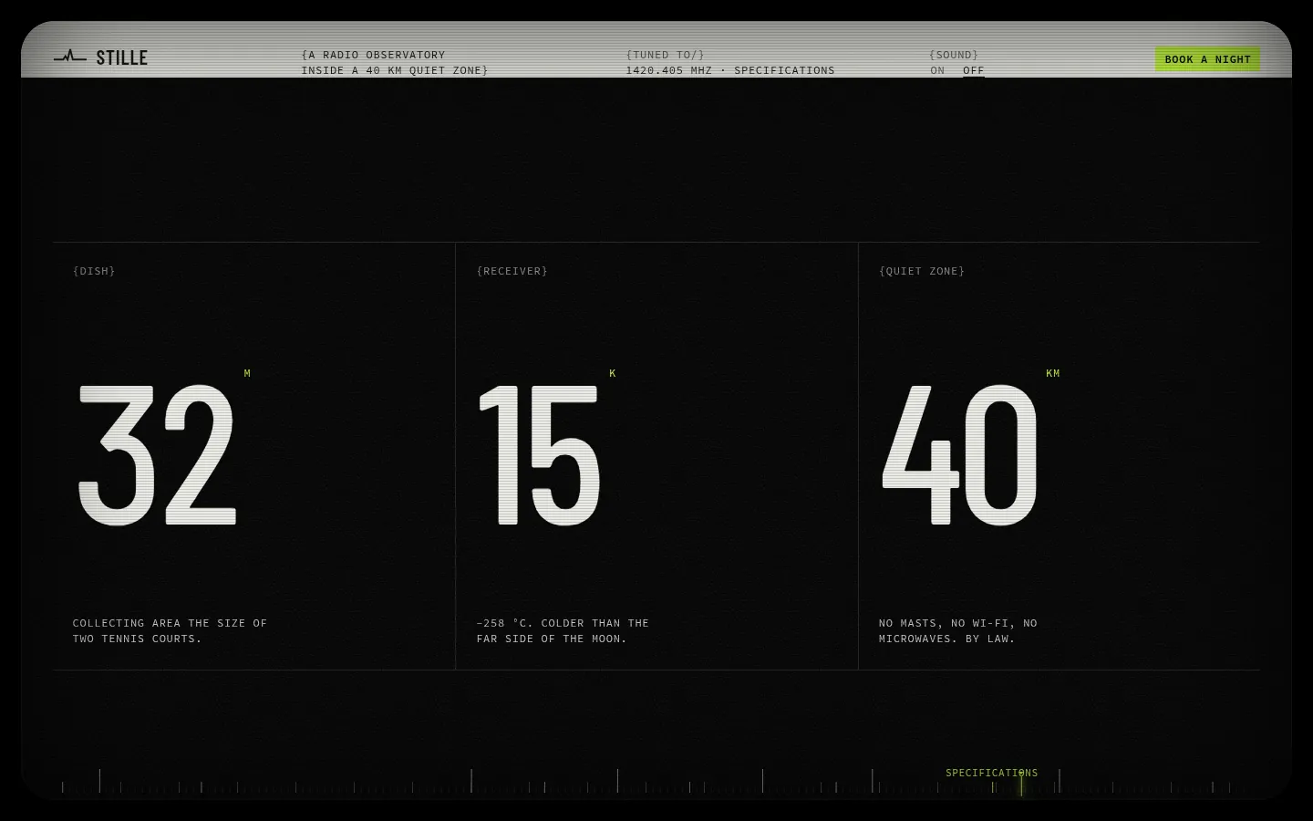 STILLE: a screen further down the page