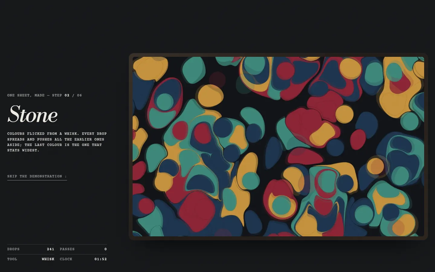 VASCA: a screen further down the page